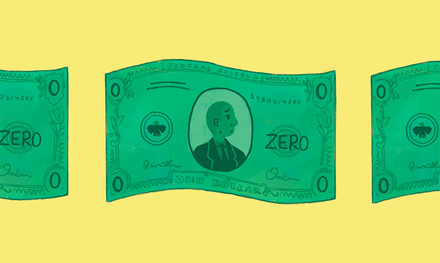 Paper money zero denomination