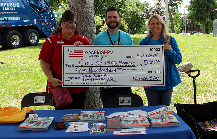 Touch a Truck donation check