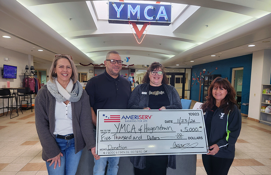 YMCA of Hagerstown donation check