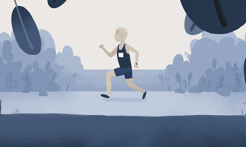 Person running race