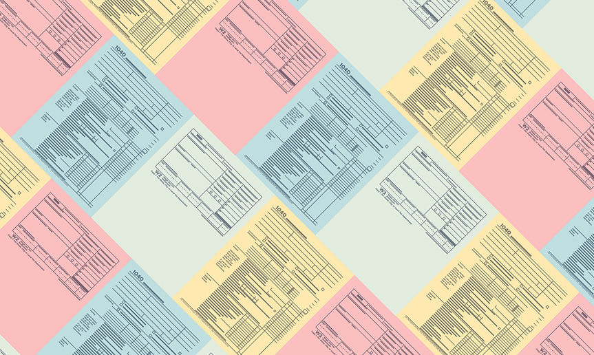 Colorful tax forms