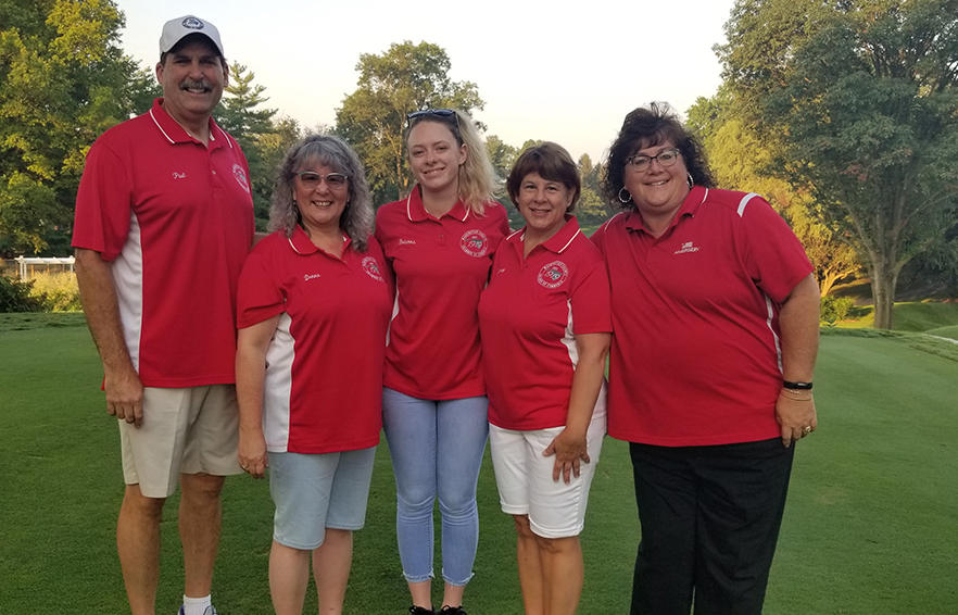 Hagerstown MD employees during a golf event