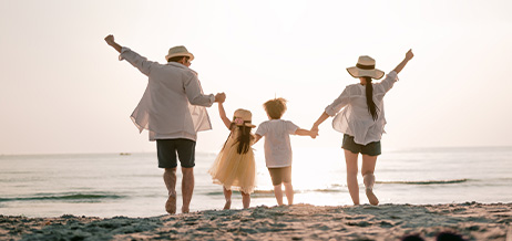 Happy family on a beach